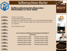 Tablet Screenshot of kaffeemaschinen-macher.de